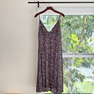 Petite Rose Print Dress – Floral Slip Dress, Smocked Back, Vintage-Inspired